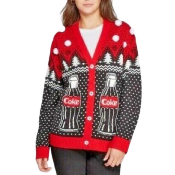 Coca-Cola Quirky Ugly Christmas Sweater NWT Size Medium - Picture 1 of 2